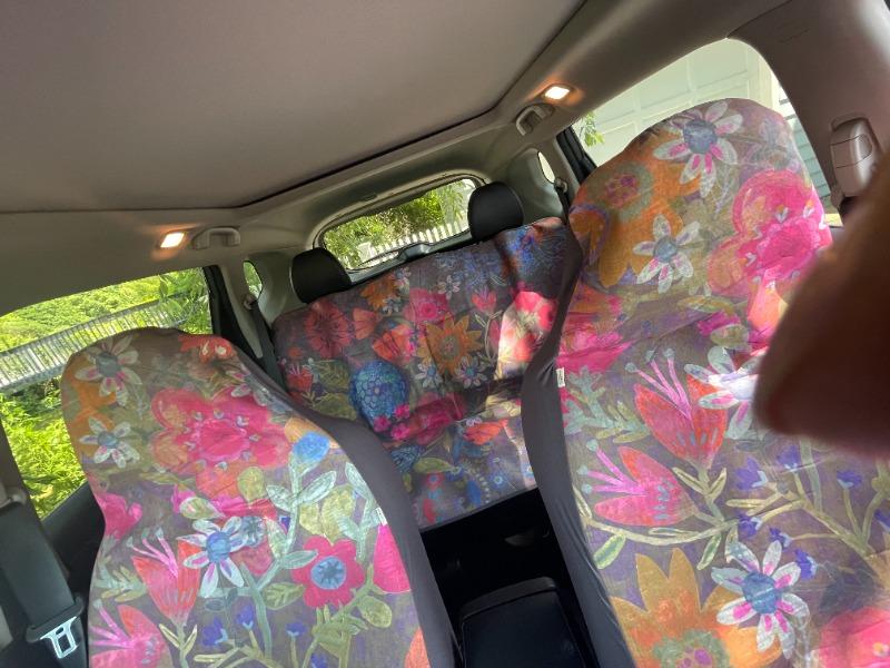 Front Car Seat Cover, Set of 2 - Vintage Floral - Customer Photo From Margaret Wilcox