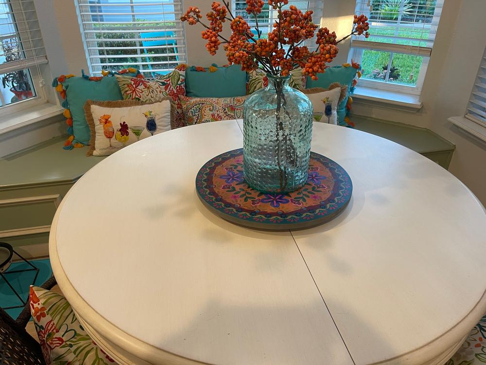 Painted Wooden Lazy Susan - Customer Photo From Anne L
