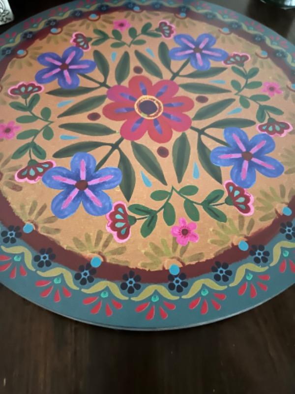 Painted Wooden Lazy Susan - Customer Photo From Bridget Parker