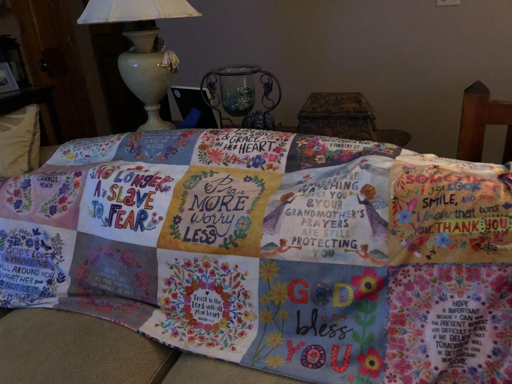XL Double-Sided Cozy Blanket - Blessings Chirps - Customer Photo From Deborah West
