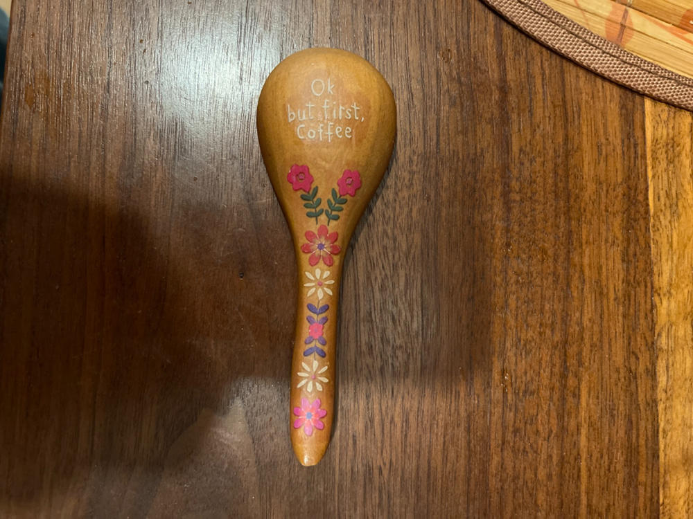 Wooden Coffee Scoop - But First Coffee - Customer Photo From Sharon Rodriguez