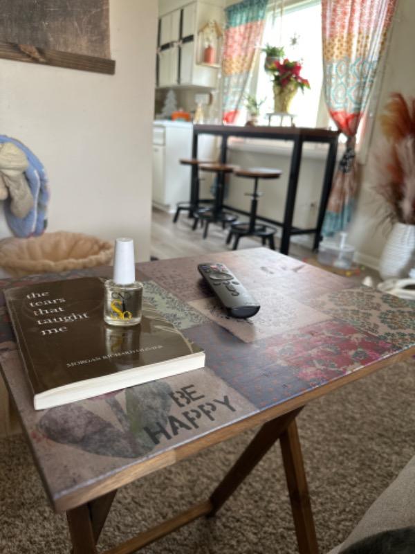 Wooden TV Tray Table - Patchwork - Customer Photo From Amy Mclain 