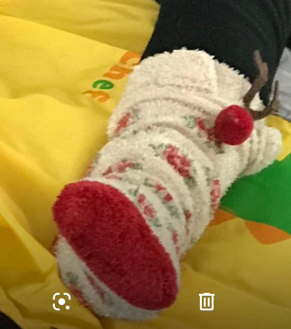 Reindeer Cozy Socks - Customer Photo From Andrea Roberts