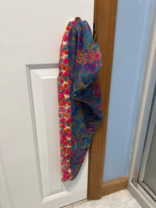 Microfiber Hair Towel Wrap - Teal Floral - Customer Photo From Katie Liddel