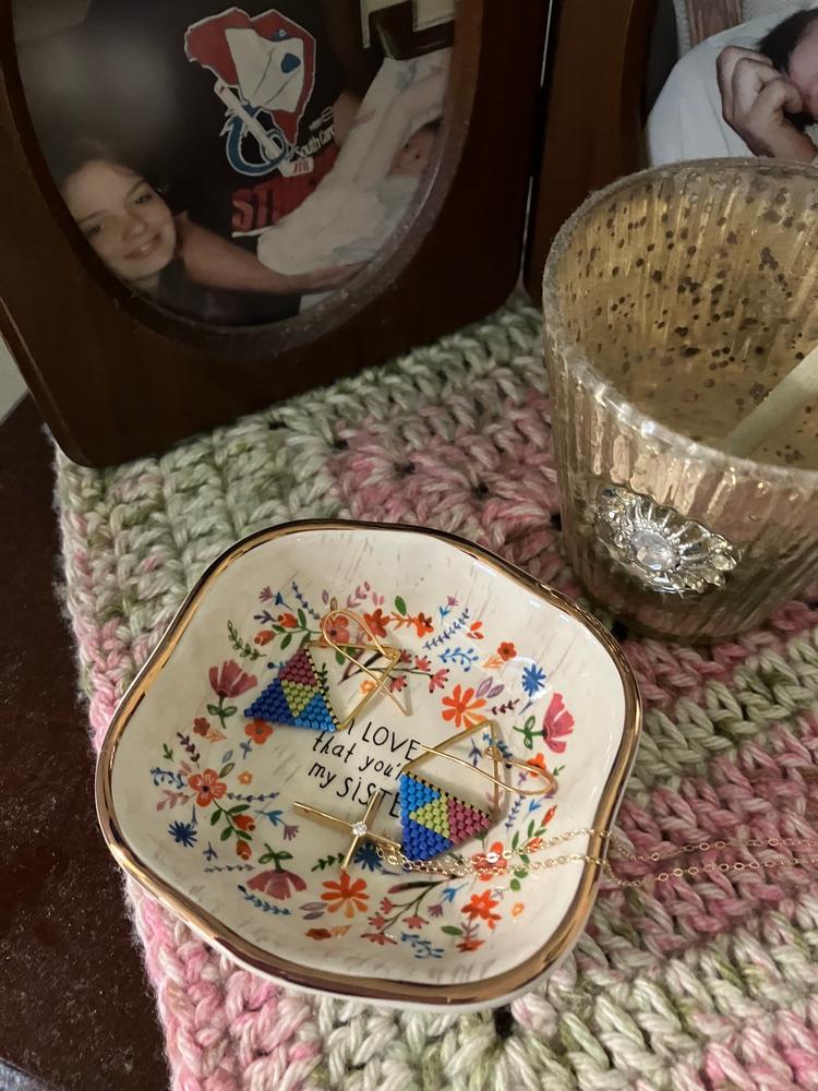 Antiqued Trinket Bowl - Sister - Customer Photo From Kasey Barreras