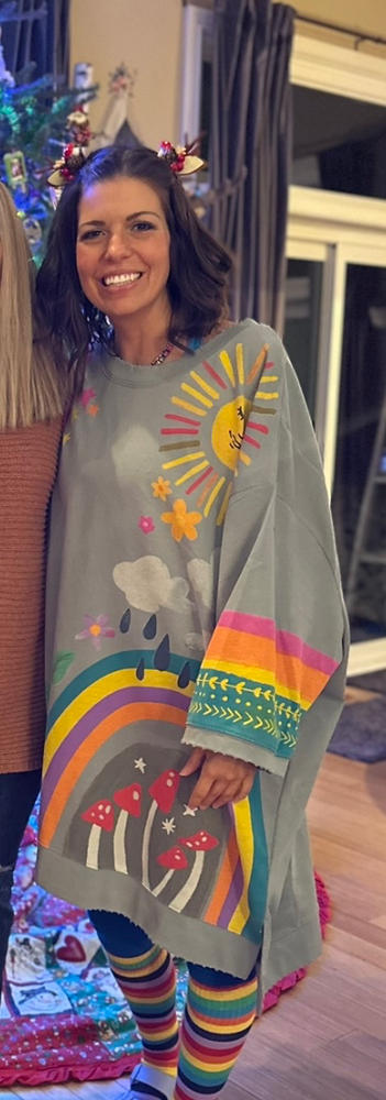 Billie Oversized Sweatshirt - Rainbow - Customer Photo From Tricia Peterson