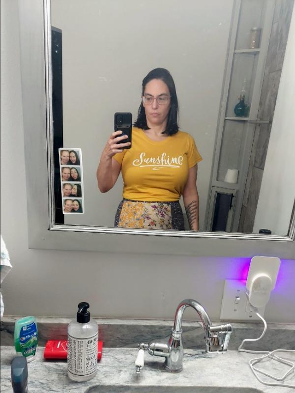 Perfect Fit Tee Shirt - Sunshine - Customer Photo From Crystal Baker