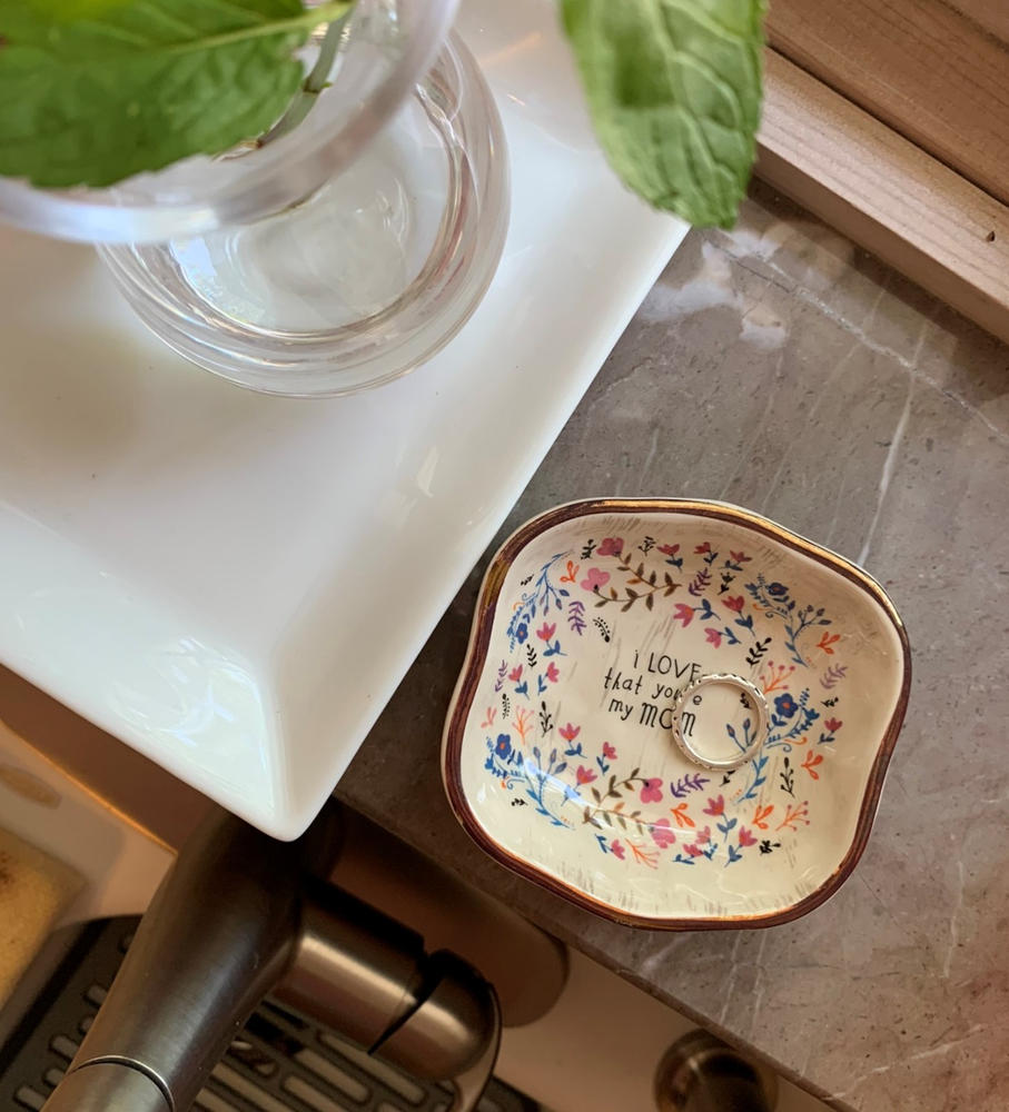 Antiqued Trinket Bowl - Mom - Customer Photo From Meghan Illig