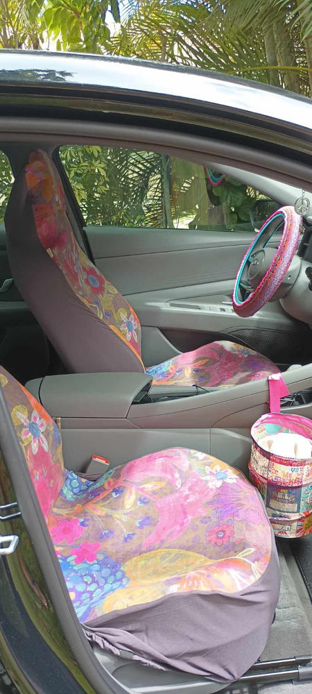 Pop-Up Car Trash Can - Chirp Patchwork - Customer Photo From mickey clark