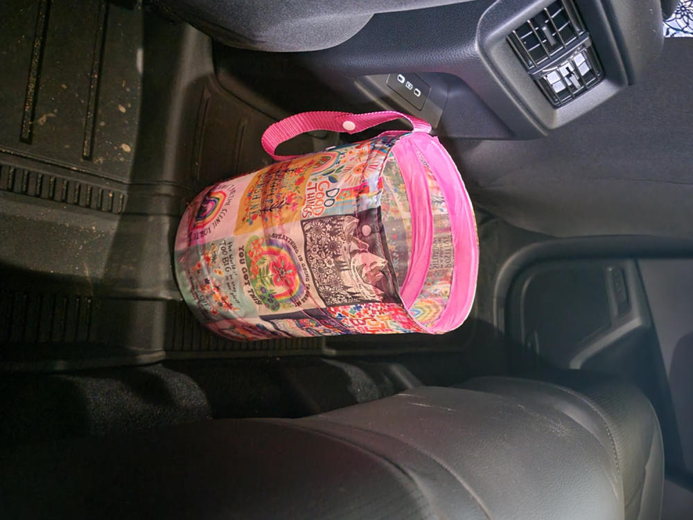 Pop-Up Car Trash Can - Chirp Patchwork - Customer Photo From Roseanne Hill