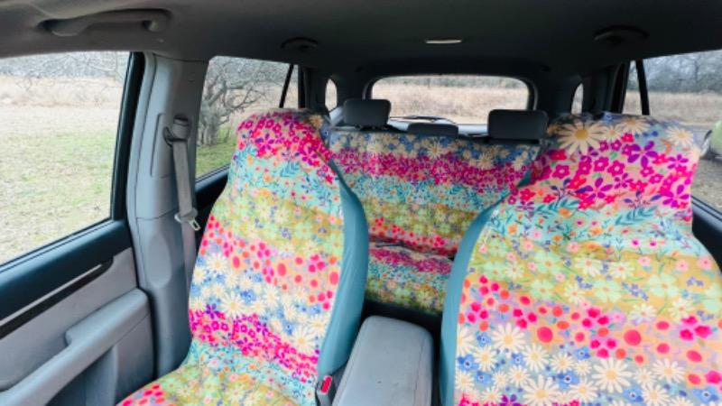 Front Car Seat Cover, Set of 2 - Wildflower Border - Customer Photo From Melanie Mccready