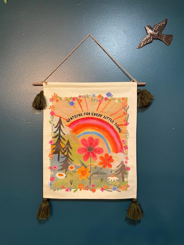 Tassel Wall Tapestry - Grateful - Customer Photo From Kristen Tippens