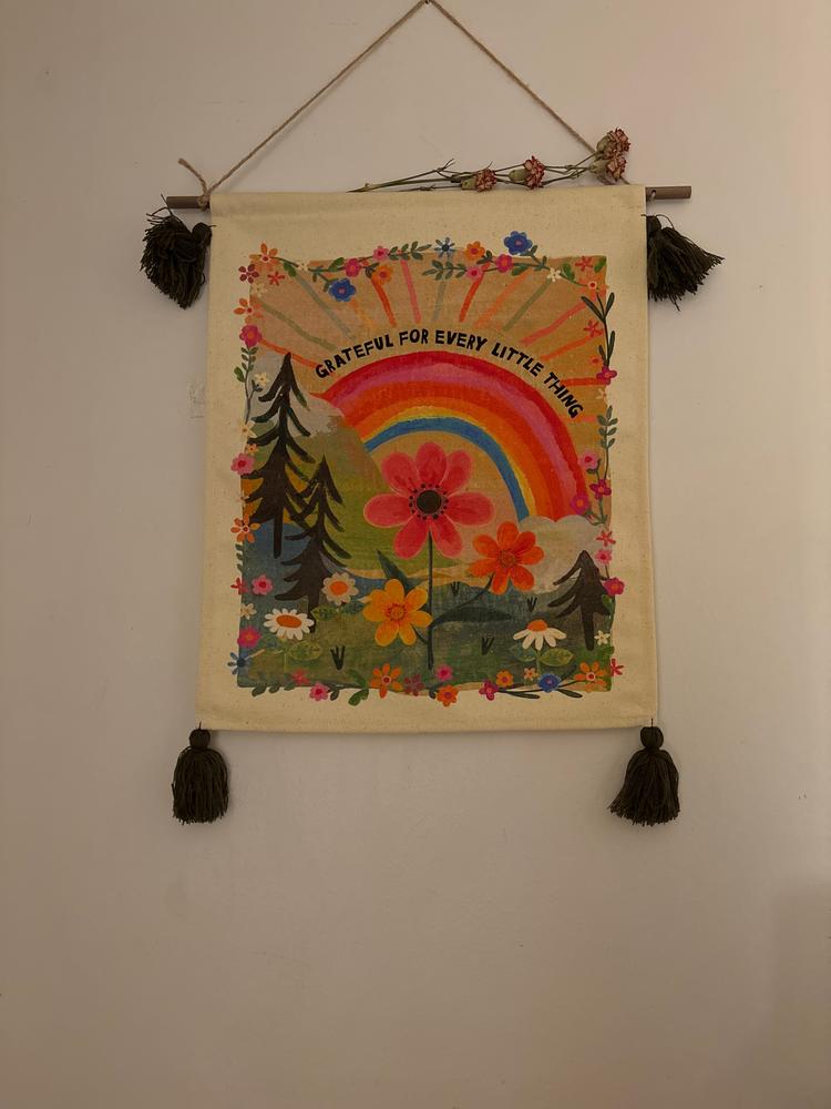 Tassel Wall Tapestry - Grateful - Customer Photo From Justine J. 