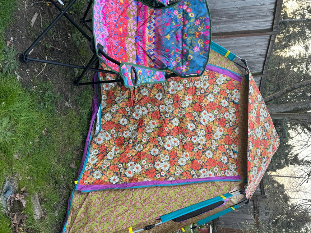 Folding Camp Chair - Folk Floral Border - Customer Photo From Bridget Bryant