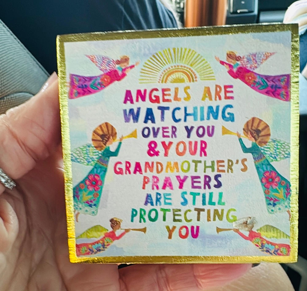 Tiny Block Keepsake - Angels Are Watching - Customer Photo From Leticia Haarman