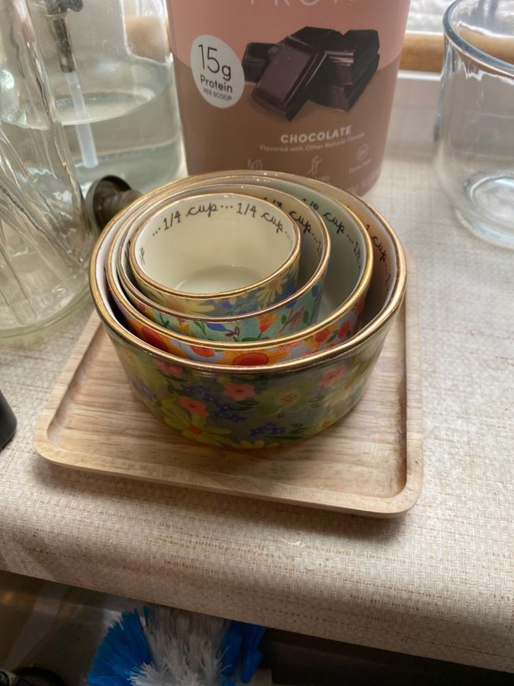 Ceramic Nesting Measuring Cups - Multi Floral - Customer Photo From Emily Worline