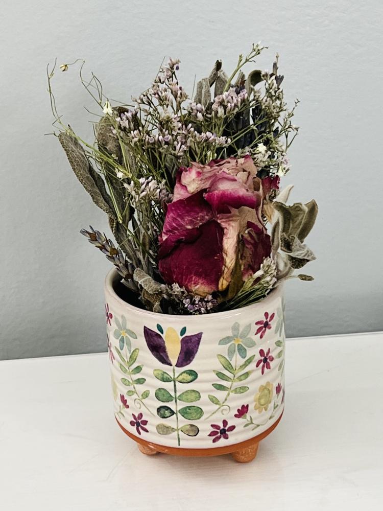 Mini Artisan Planter - Folk Flower - Customer Photo From Jessica