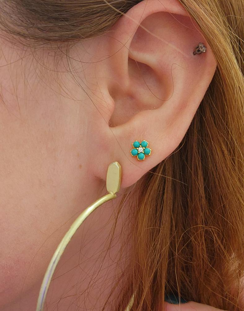 Perfect Tiny Stud Earrings - Daisies - Customer Photo From Shannon 