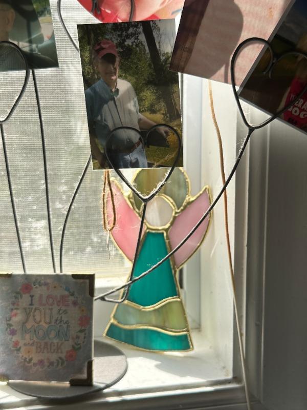 Stained Glass Window Hanging - Angel - Customer Photo From Lisa McCall