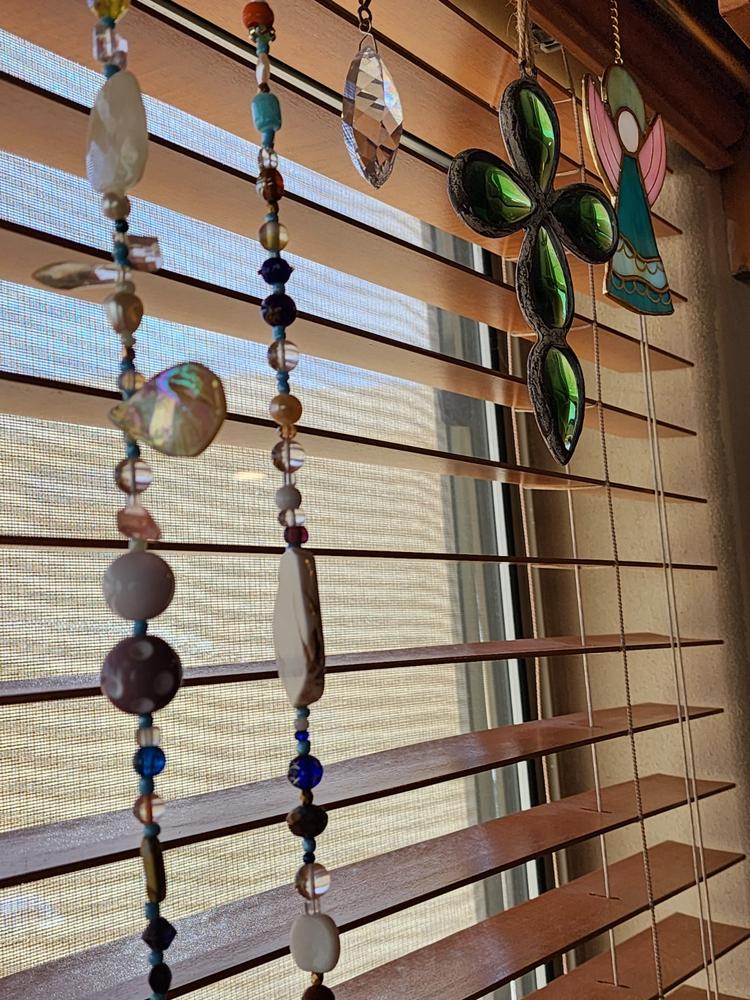 Stained Glass Window Hanging - Angel - Customer Photo From Heather Jensen