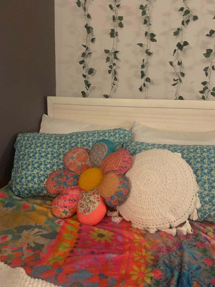 Whimsy Patchwork Pillow - Flower - Customer Photo From Addison Meeker