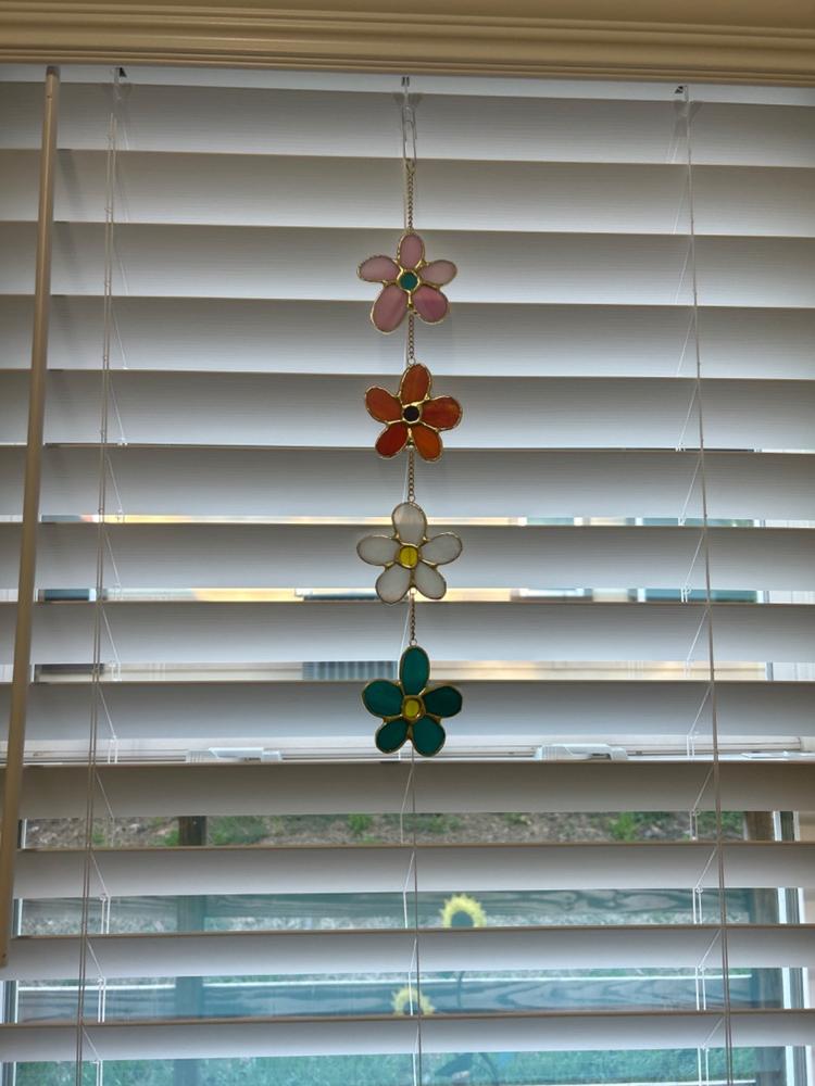 Stained Glass Mobile - Daisies - Customer Photo From Melisa Harvey