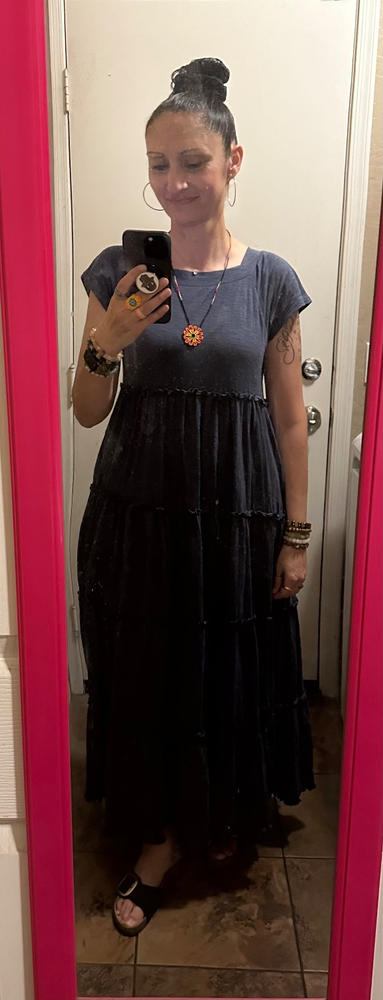 Berkley Knit Maxi Dress - Indigo - Customer Photo From Ana Jastal