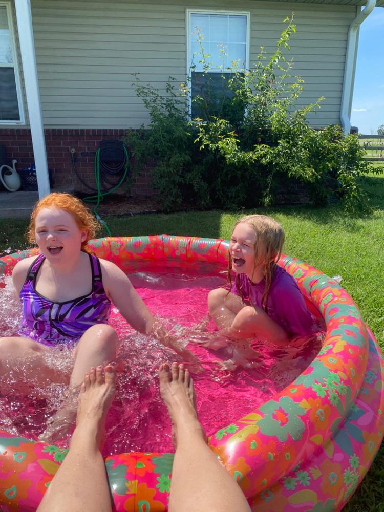 Inflatable Pool - Hot Pink Floral - Customer Photo From Misty Nouzovsky