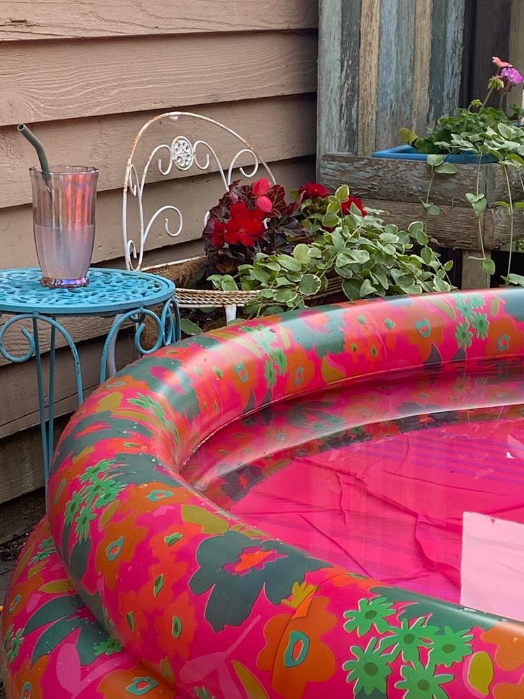 Inflatable Pool - Hot Pink Floral - Customer Photo From Heather