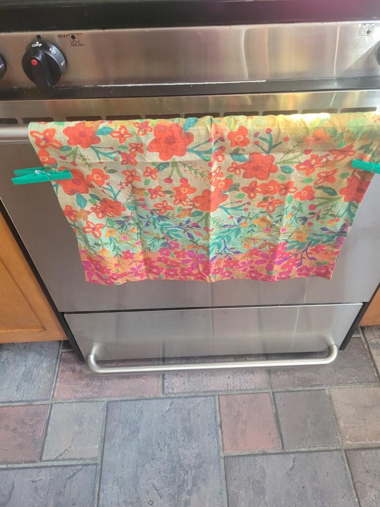 Kitchen Dish Towel - Wildflower Border - Customer Photo From Kerry Knapp