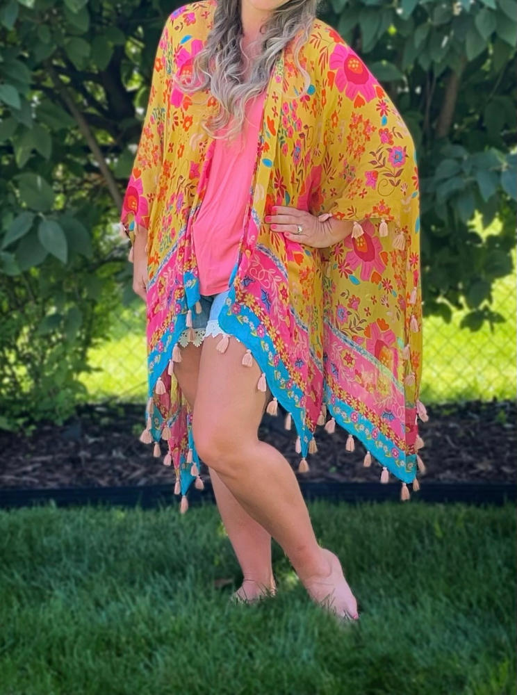 Meera Convertible Kimono - Gold - Customer Photo From Brittney Serra