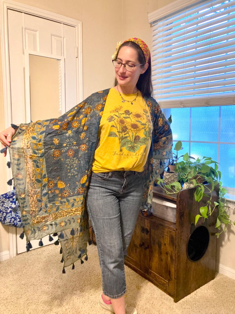 Meera Convertible Kimono - Navy - Customer Photo From Emily Parker