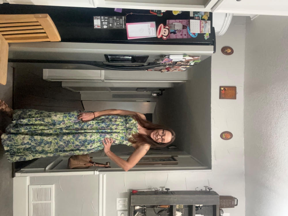 Elizabeth Maxi Dress - Green Floral - Customer Photo From Tia Russell