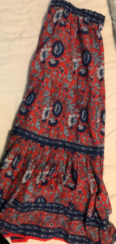 Isabella Maxi Dress - Red Blue Floral - Customer Photo From Wendelle Gray