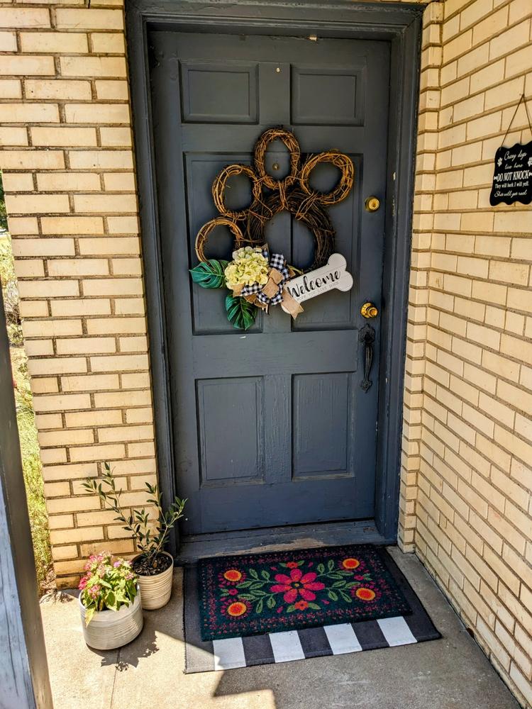 Bungalow Doormat - Folk Flower - Customer Photo From Kimberly Jones