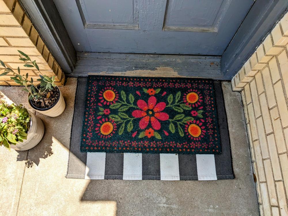 Bungalow Doormat - Folk Flower - Customer Photo From Kimberly Jones