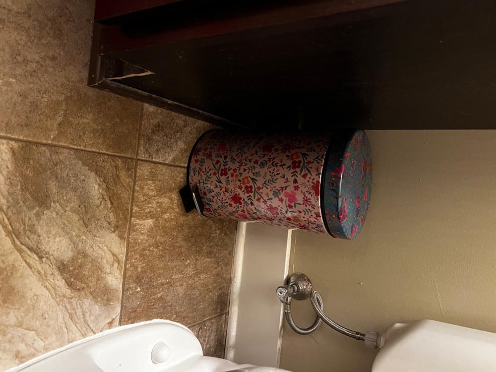 Bathroom Trash Can - Floral Border - Customer Photo From Spencer A Fleming