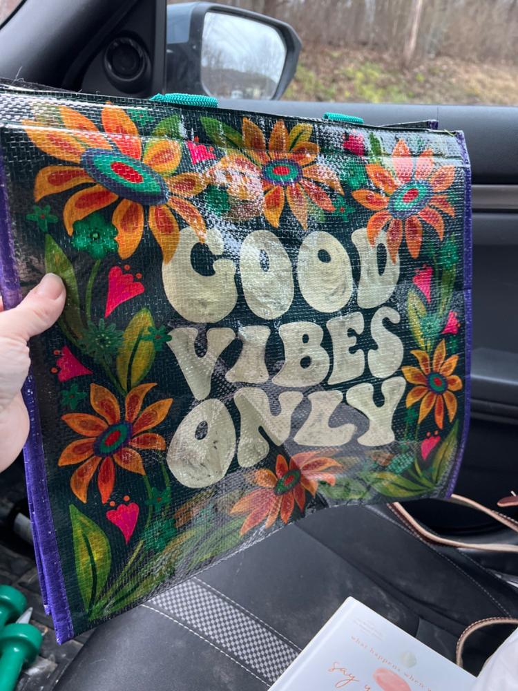 Insulated Cooler Tote - Good Vibes Only - Customer Photo From Megan Conwell