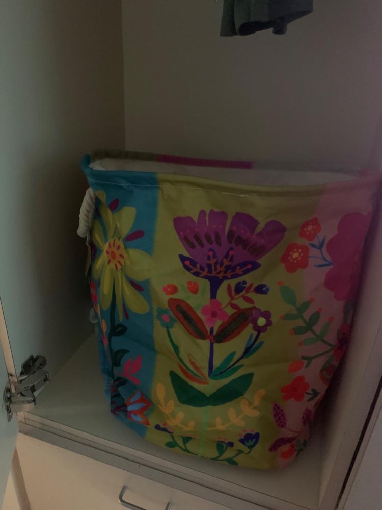 Boho Printed Laundry Hamper - Floral - Customer Photo From TAMMY LAMPLEY