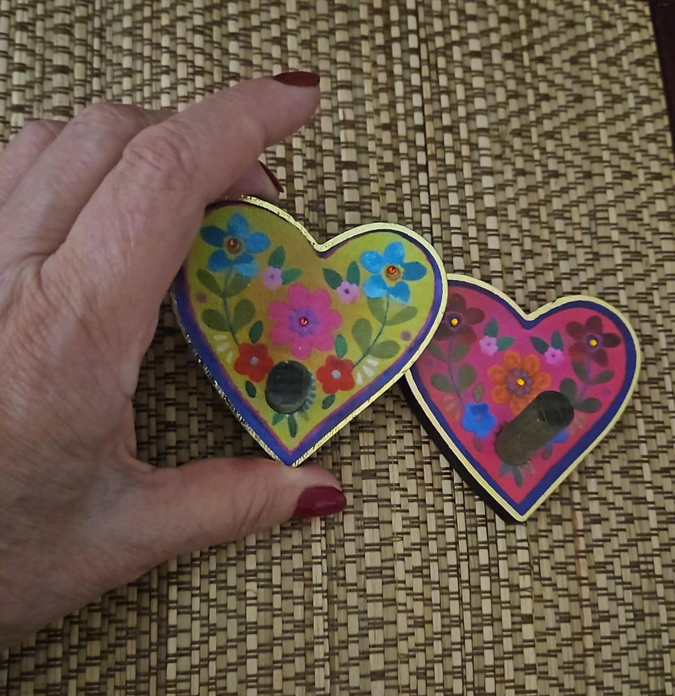 Wooden Wall Hooks, Set of 2 - Heart - Customer Photo From IRENE LEONSON