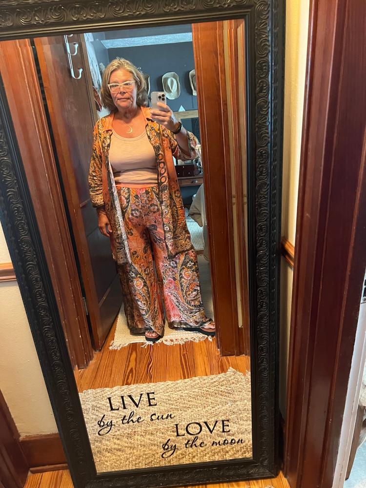 Fiona Palazzo Pant - Coral Floral - Customer Photo From Brenda