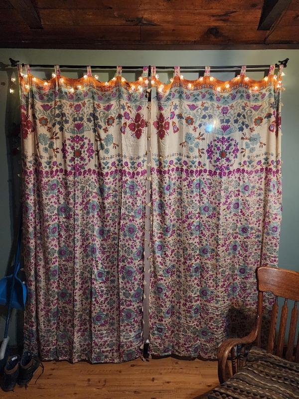 Printed Curtain Panel - Fuchsia Motif - Customer Photo From caitlin rothenberger