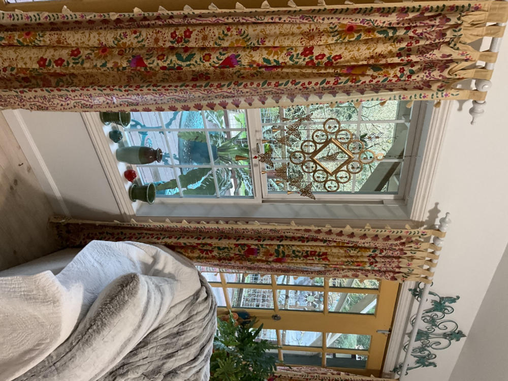 Printed Curtain Panel - Coral Jade Motif - Customer Photo From Dana Parry