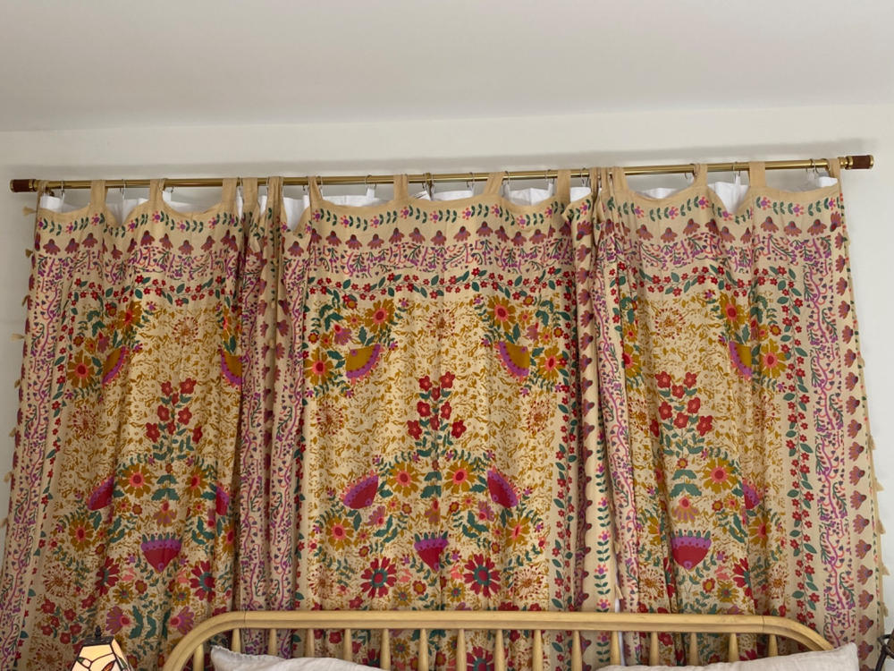 Printed Curtain Panel - Coral Jade Motif - Customer Photo From Candice Kalinski