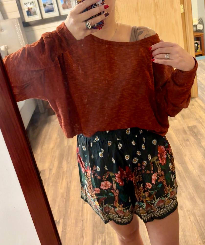Ellie Cropped Pullover - Rust - Customer Photo From Kim