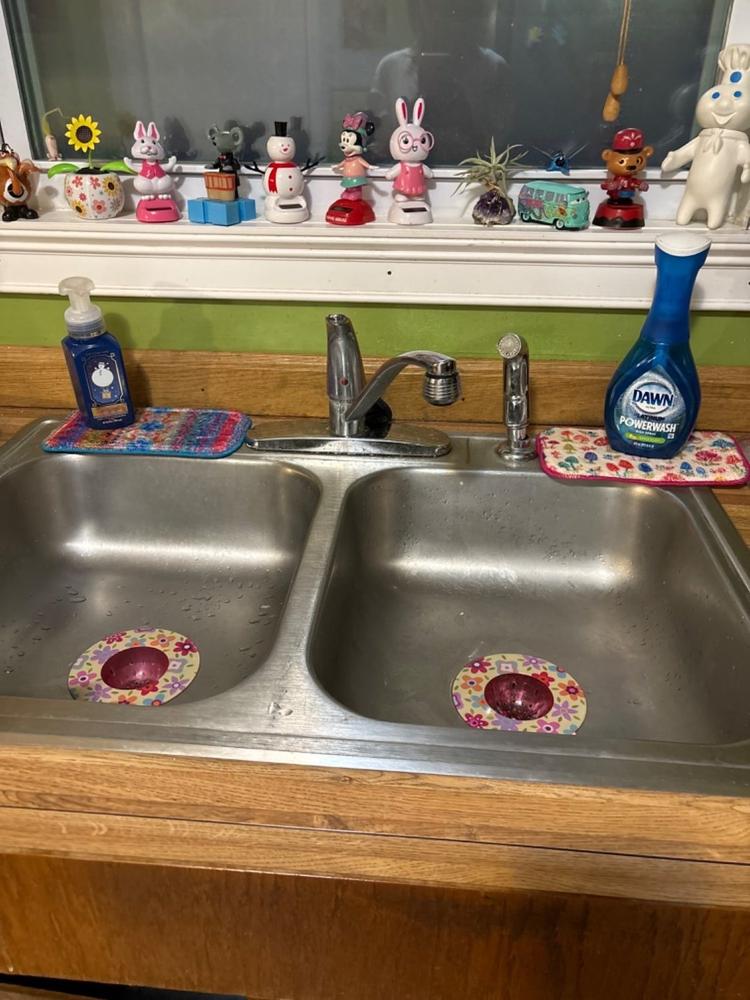 Kitchen Sink Mat, Set of 2 - Rainbow Border - Customer Photo From Debra Mosley