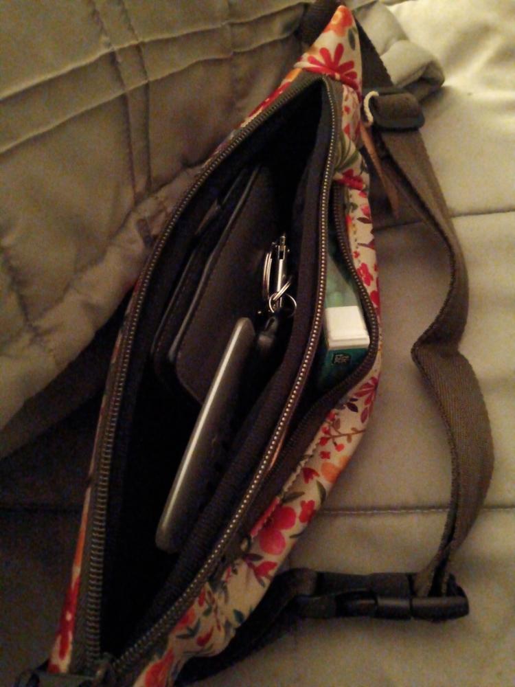 Go Anywhere Fanny Pack - Pink Red Mustard - Customer Photo From Kim McCarty