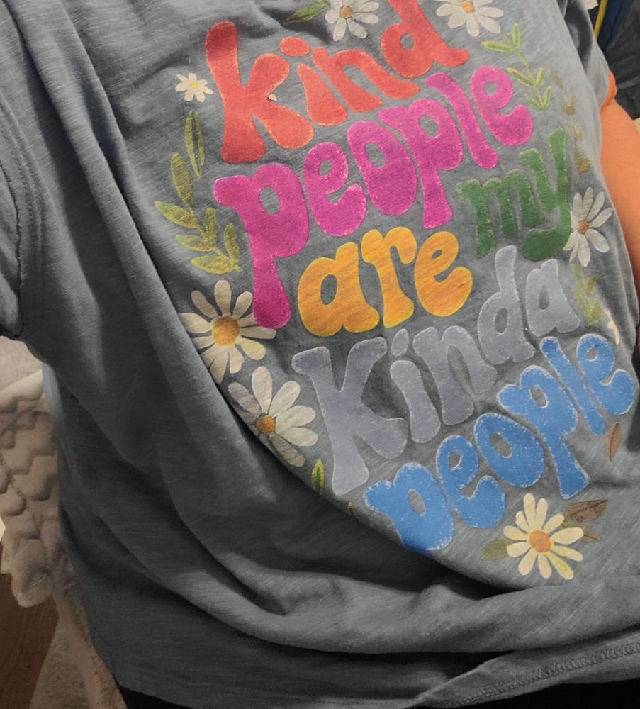 Ringer Oversized Tee Shirt - Kind People - Customer Photo From Abby Lukacs