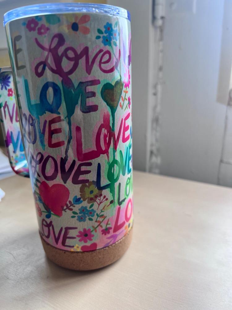 Cork Coffee Tumbler - Love Hearts - Customer Photo From Jenny Kroll