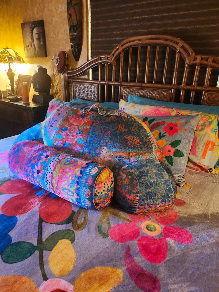 Cozy Bolster Pillow - Floral Border - Customer Photo From Mimi Lanier 